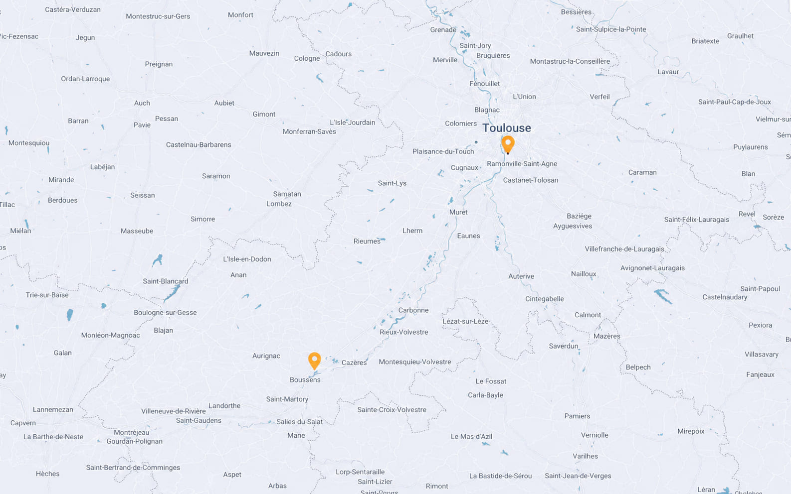 Map localisation Saboulard